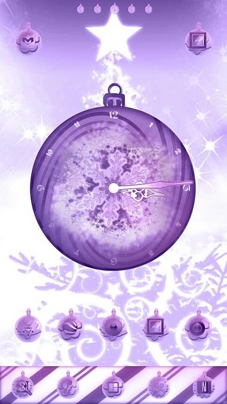 Purple Winter Wonderland Clock截图2