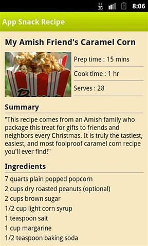 App Snack Recipe截图6