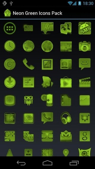 Neon Green Icons Pack截图1