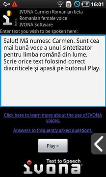 IVONA Carmen Romanian beta截图