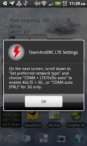 LTE OnOFF - HTC Thunderbolt截图2