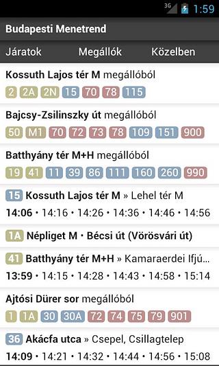Budapesti menetrend截图1