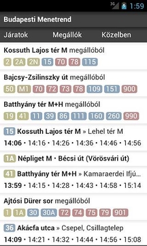 Budapesti menetrend截图