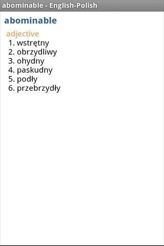MSDict English-Polish Dictionary截图1