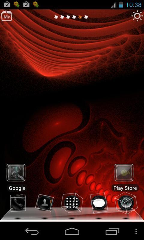 RabbitLauncher Red Fractal Theme截图3