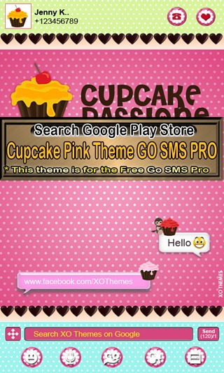 GO SMS PRO Pink Cheetah theme截图4