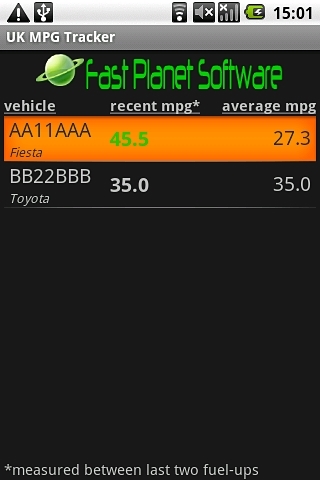 UK MPG Tracker截图3