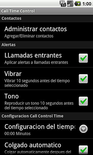 Call Time Control截图4