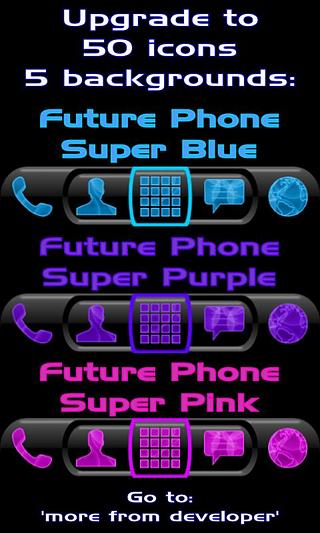 Future Phone Blue Theme Free截图3