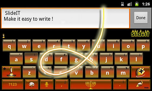 SlideIT Keyboard Hanukkah截图2