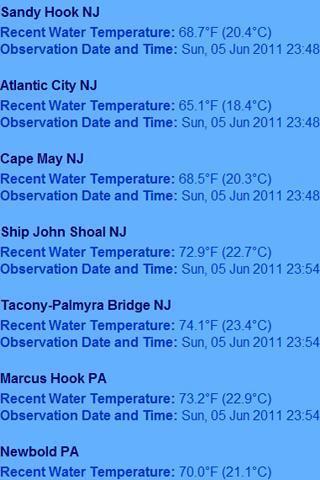 Coastal Water Temperatures截图1