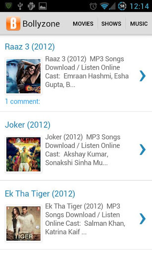 Bollyzone- Movies & Music截图4