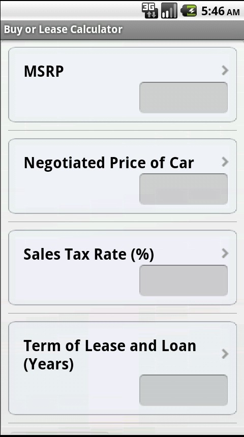 Buy or Lease Auto Calculator截图2
