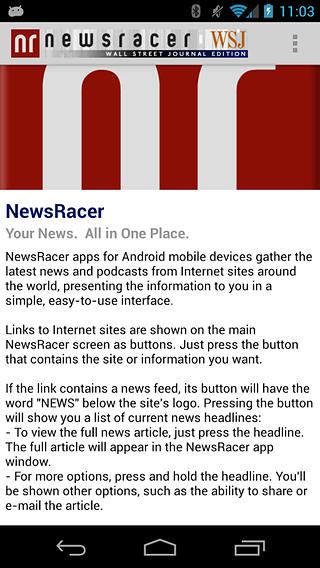 NewsRacer - Wall Street J FREE截图2