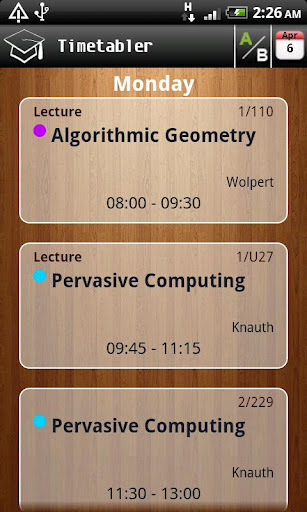 Timetabler Class Schedule截图2