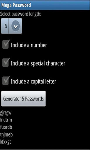 Mega Password截图1