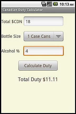 Canadian Duty Calculator截图12