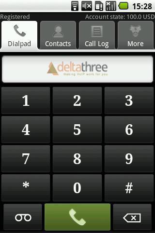 Deltathree VOIP 拨号器截图1