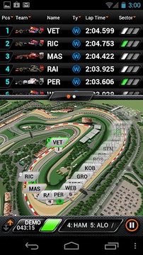 F1实时赛场跟踪F1 Timing 2012 4.77已付费版,价值166RMB截图