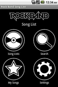 RockBand歌曲名单截图