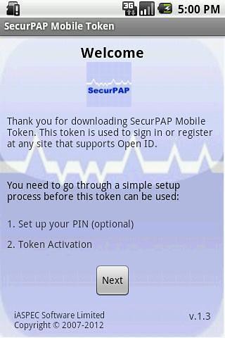 SecurPAP Mobile Token截图1