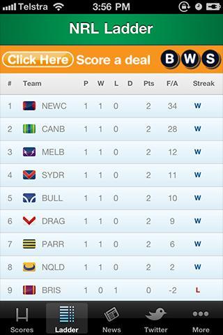 NRL Live Scores League Now截图1