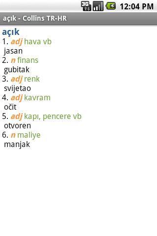 迷你柯林斯字典:克罗地亚语土耳其语截图2