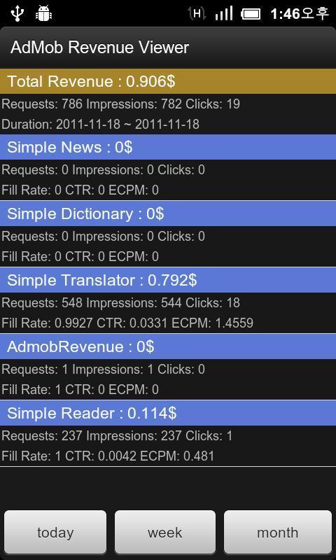 AdMob Revenue Viewer截图2