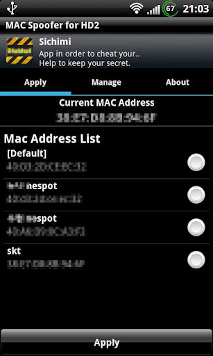 MAC Spoofer for HD2截图1