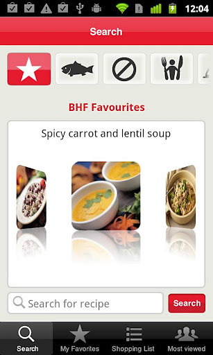 BHF Healthy Recipe Finder截图1