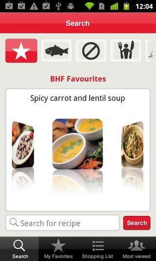 BHF Healthy Recipe Finder截图3