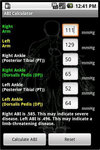踝肱指数计算器截图2