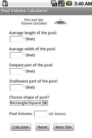 泳池水疗卷计算器截图1