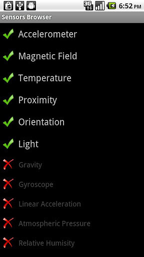 Sensors Browser截图1