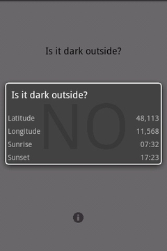 Is it dark outside截图