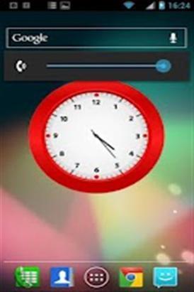 红色时钟手机小部件截图2