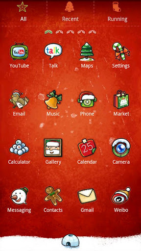 圣诞雪人GO桌面主题截图3