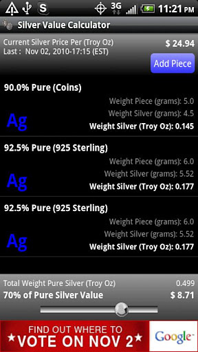 SILVER VALUE CALCULATOR截图1