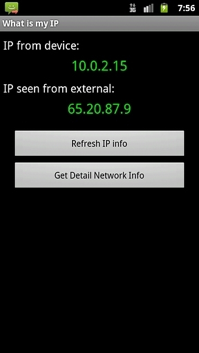 我的IP地址截图