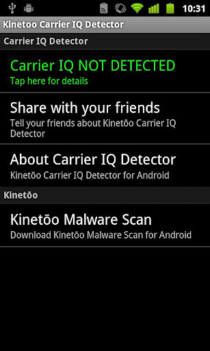 Kinetoo Carrier IQ Detecto截图1