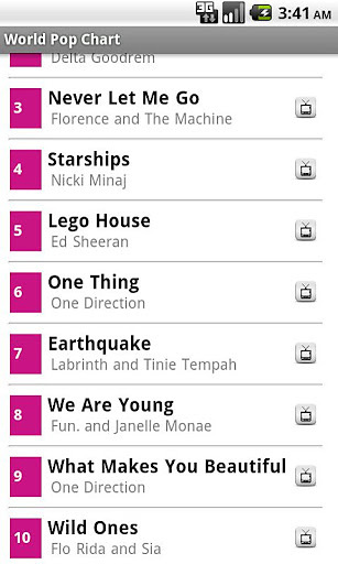 World Pop Chart截图1