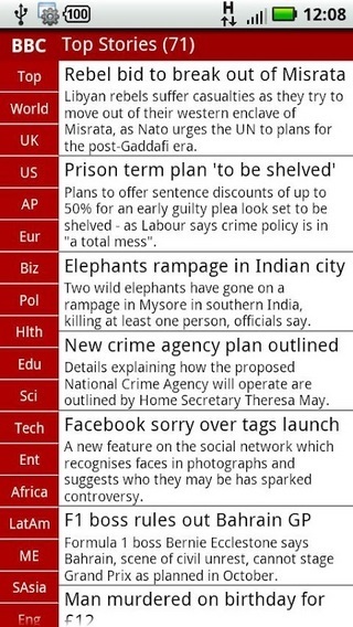 1page BBC News Reader截图2