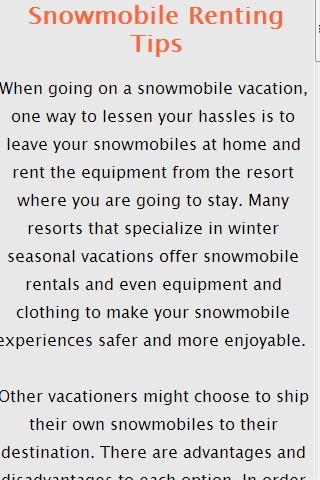 Snowmobiling tips截图3