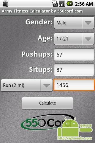 Army Fitness Calculator截图