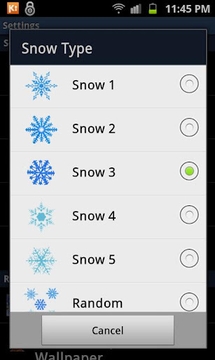 Galaxy S3 Snowfall LWP截图
