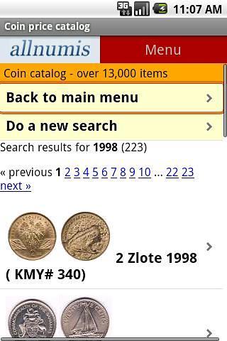 Coin price catalog截图2