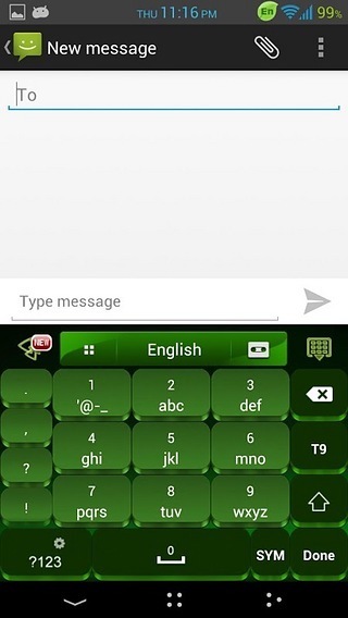 GO Keyboard Pure Froyo Theme截图1