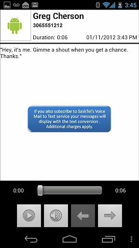 SaskTel Visual Voice Mail截图2