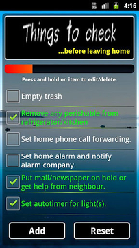 Lock Home Checklist截图
