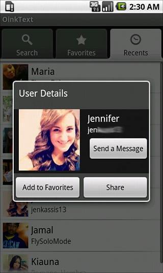OinkText friend finder for Kik截图2